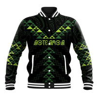 Custom New Zealand Maori Koru Koiri Motif Baseball Jacket LT9 Unisex Green - Polynesian Pride