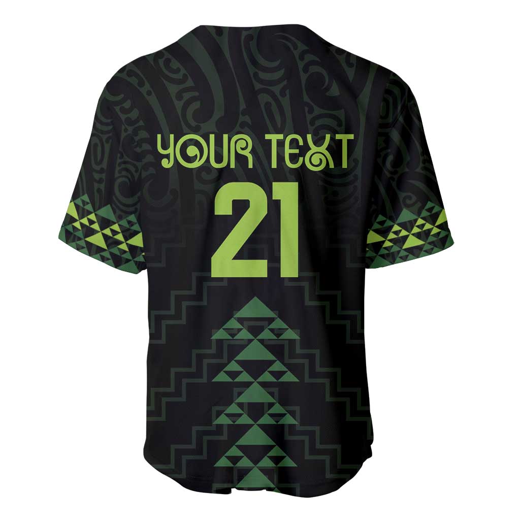 Custom New Zealand Maori Koru Koiri Motif Baseball Jersey LT9 - Polynesian Pride