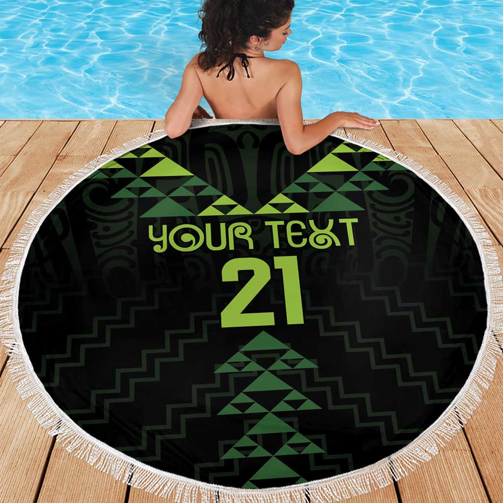 Custom New Zealand Maori Koru Koiri Motif Beach Blanket LT9 - Polynesian Pride