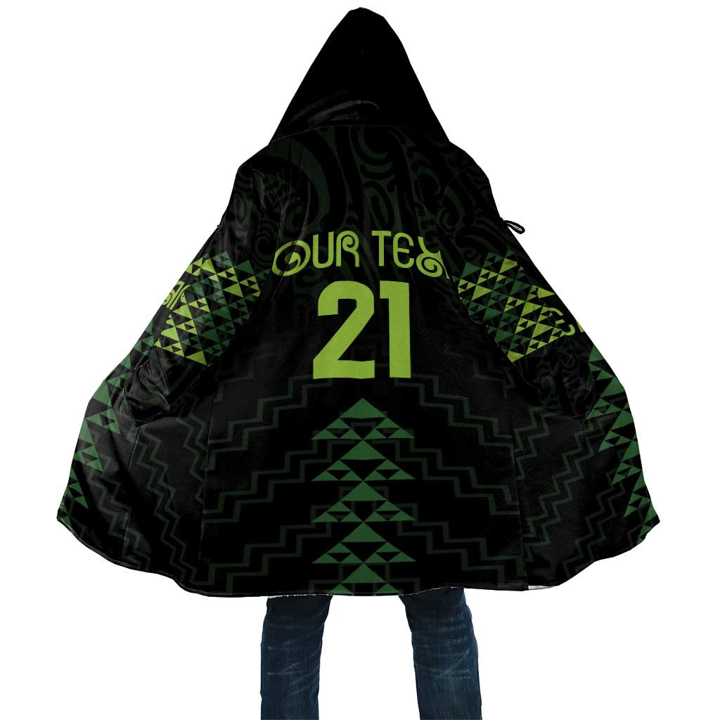 Custom New Zealand Maori Koru Koiri Motif Cloak LT9 Unisex Green - Polynesian Pride