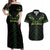 Custom New Zealand Maori Koru Koiri Motif Couples Matching Off Shoulder Maxi Dress and Hawaiian Shirt