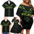 Custom New Zealand Maori Koru Koiri Motif Family Matching Off Shoulder Short Dress and Hawaiian Shirt