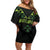 Custom New Zealand Maori Koru Koiri Motif Family Matching Off Shoulder Short Dress and Hawaiian Shirt