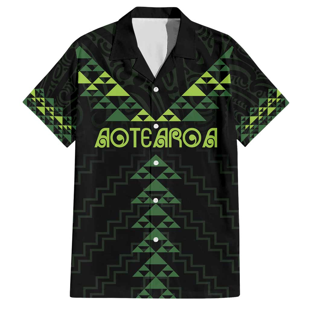 Custom New Zealand Maori Koru Koiri Motif Hawaiian Shirt LT9 Green - Polynesian Pride