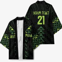 Custom New Zealand Maori Koru Koiri Motif Kimono LT9 - Polynesian Pride