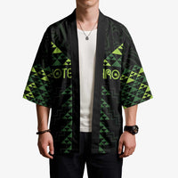 Custom New Zealand Maori Koru Koiri Motif Kimono LT9 - Polynesian Pride