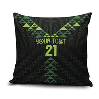 Custom New Zealand Maori Koru Koiri Motif Pillow Cover LT9 Green - Polynesian Pride