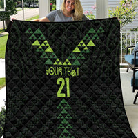 Custom New Zealand Maori Koru Koiri Motif Quilt LT9 Green - Polynesian Pride