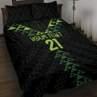 Custom New Zealand Maori Koru Koiri Motif Quilt Bed Set LT9 Green - Polynesian Pride