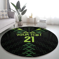 Custom New Zealand Maori Koru Koiri Motif Round Carpet LT9 - Polynesian Pride