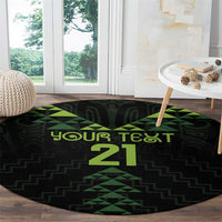 Custom New Zealand Maori Koru Koiri Motif Round Carpet LT9 - Polynesian Pride