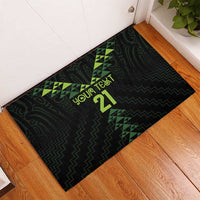 Custom New Zealand Maori Koru Koiri Motif Rubber Doormat LT9 - Polynesian Pride