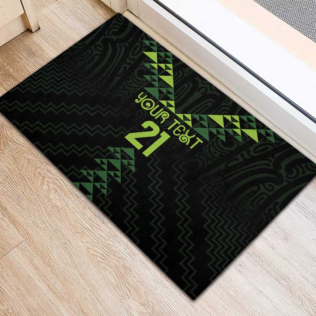 Custom New Zealand Maori Koru Koiri Motif Rubber Doormat LT9 - Polynesian Pride
