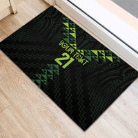 Custom New Zealand Maori Koru Koiri Motif Rubber Doormat LT9 - Polynesian Pride