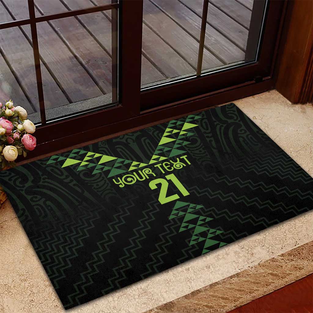 Custom New Zealand Maori Koru Koiri Motif Rubber Doormat LT9 - Polynesian Pride