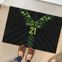 Custom New Zealand Maori Koru Koiri Motif Rubber Doormat LT9 - Polynesian Pride