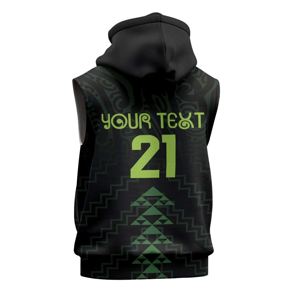 Custom New Zealand Maori Koru Koiri Motif Sleeveless Hoodie LT9 - Polynesian Pride