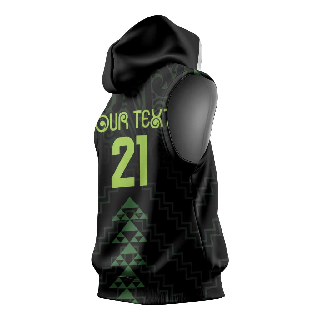 Custom New Zealand Maori Koru Koiri Motif Sleeveless Hoodie LT9 - Polynesian Pride