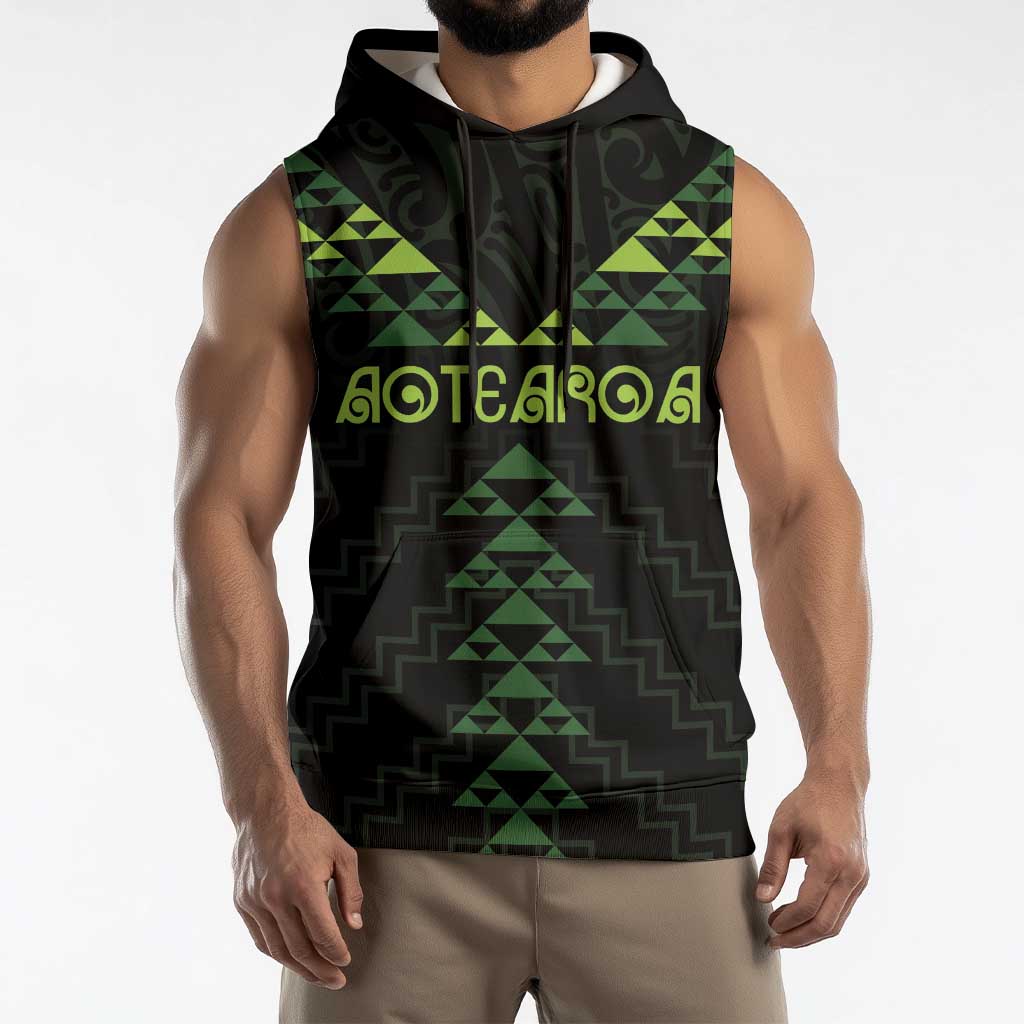 Custom New Zealand Maori Koru Koiri Motif Sleeveless Hoodie LT9 - Polynesian Pride