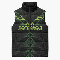 Custom New Zealand Maori Koru Koiri Motif Sleeveless Puffer Jacket LT9 Unisex Green - Polynesian Pride