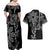 Filipino Sun Tribal Tattoo Couples Matching Off Shoulder Maxi Dress and Hawaiian Shirt Philippines Inspired Barong Simple Black