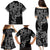 Filipino Sun Tribal Tattoo Family Matching Puletasi and Hawaiian Shirt Philippines Inspired Barong Simple Black