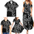 Filipino Sun Tribal Tattoo Family Matching Summer Maxi Dress and Hawaiian Shirt Philippines Inspired Barong Simple Black