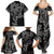 Filipino Sun Tribal Tattoo Family Matching Summer Maxi Dress and Hawaiian Shirt Philippines Inspired Barong Simple Black