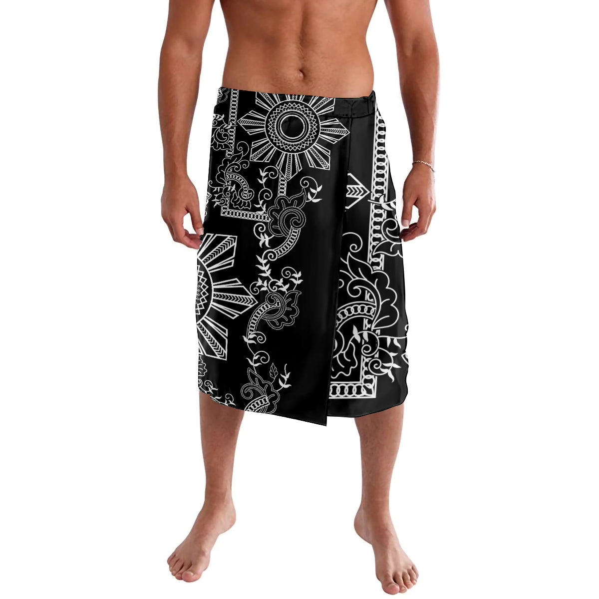 Filipino Sun Tribal Tattoo Lavalava Philippines Inspired Barong Simple Black