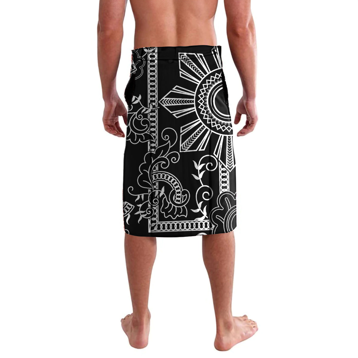 Filipino Sun Tribal Tattoo Lavalava Philippines Inspired Barong Simple Black LT9 - Polynesian Pride