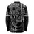 Filipino Sun Tribal Tattoo Long Sleeve Shirt Philippines Inspired Barong Simple Black