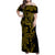 Filipino Sun Tribal Tattoo Family Matching Off Shoulder Maxi Dress and Hawaiian Shirt Philippines Inspired Barong Simple Gold