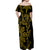 Filipino Sun Tribal Tattoo Off Shoulder Maxi Dress Philippines Inspired Barong Simple Gold