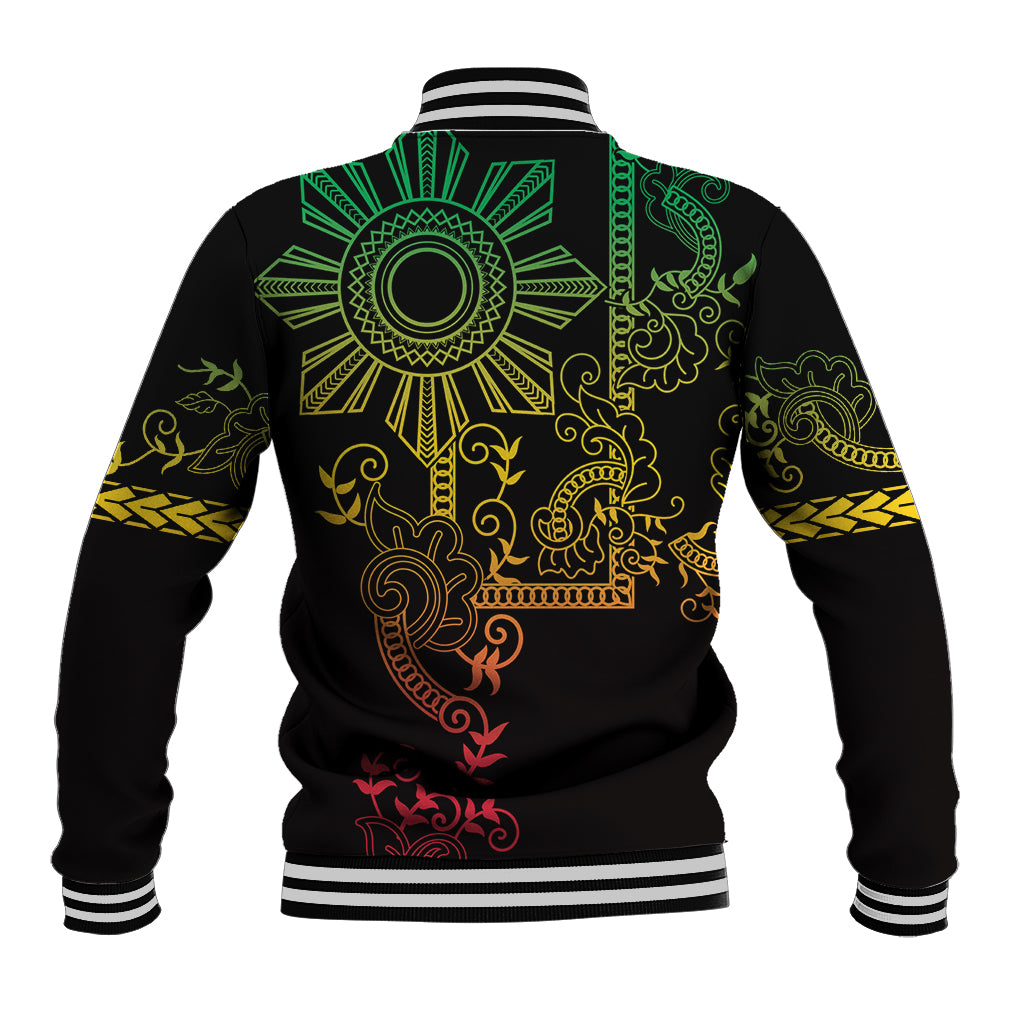 Filipino Sun Tribal Tattoo Baseball Jacket Philippines Inspired Barong Reggae Art LT9 - Polynesian Pride
