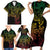 Filipino Sun Tribal Tattoo Family Matching Short Sleeve Bodycon Dress and Hawaiian Shirt Philippines Inspired Barong Reggae Art