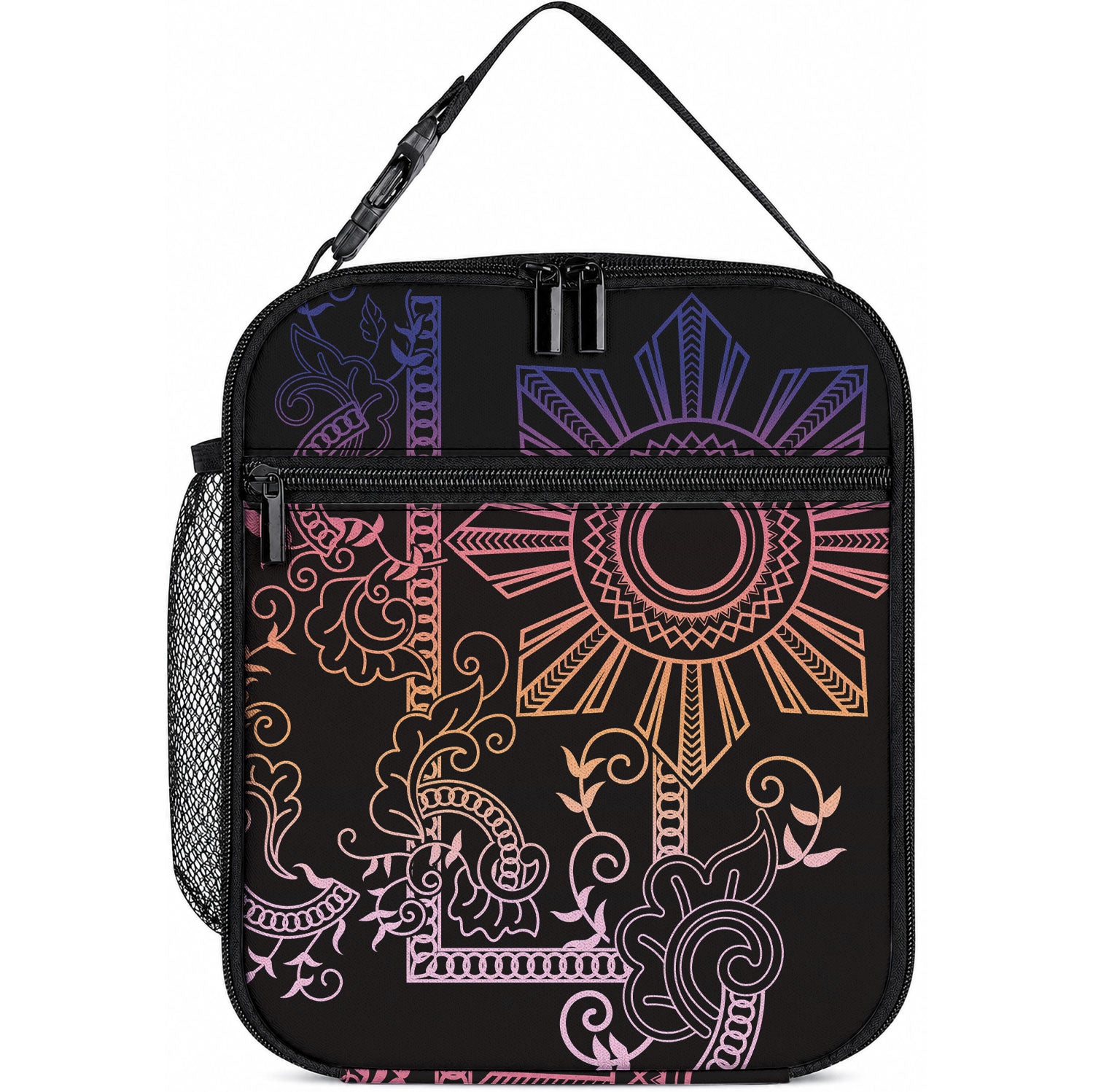 Filipino Sun Tribal Tattoo Lunch Bag Philippines Inspired Barong Pink Art