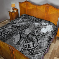 Pacific Beauty Girl Quilt Black Polyneisan Tribal Vintage Motif LT9 - Polynesian Pride