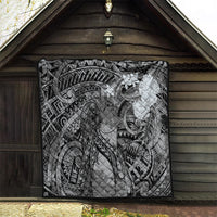 Pacific Beauty Girl Quilt Black Polyneisan Tribal Vintage Motif LT9 - Polynesian Pride