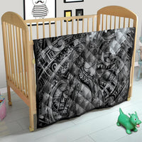 Pacific Beauty Girl Quilt Black Polyneisan Tribal Vintage Motif LT9 - Polynesian Pride
