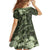 Pacific Beauty Girl Family Matching Short Sleeve Bodycon Dress and Hawaiian Shirt Green Polyneisan Tribal Vintage Motif