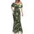 Pacific Beauty Girl Mermaid Dress Green Polyneisan Tribal Vintage Motif