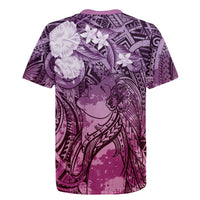 Pacific Beauty Girl Rugby Jersey Pink Polyneisan Tribal Vintage Motif LT9 - Polynesian Pride