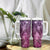 Pacific Beauty Girl Tumbler With Handle Pink Polyneisan Tribal Vintage Motif