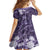 Pacific Beauty Girl Family Matching Long Sleeve Bodycon Dress and Hawaiian Shirt Violet Polyneisan Tribal Vintage Motif