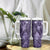 Pacific Beauty Girl Tumbler With Handle Violet Polyneisan Tribal Vintage Motif