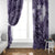 Pacific Beauty Girl Window Curtain Violet Polyneisan Tribal Vintage Motif