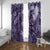 Pacific Beauty Girl Window Curtain Violet Polyneisan Tribal Vintage Motif