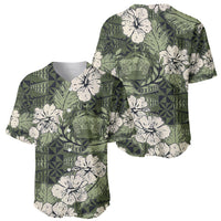 Tongan Kupesi Ngatu Hibiscus Vintage Motif Baseball Jersey LT9 - Polynesian Pride