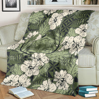 Tongan Kupesi Ngatu Hibiscus Vintage Motif Blanket LT9 - Polynesian Pride