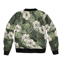 Tongan Kupesi Ngatu Hibiscus Vintage Motif Bomber Jacket LT9 - Polynesian Pride